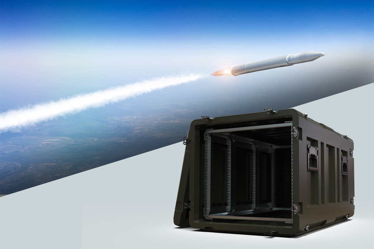 DESAPRO ROTEX Rotomold Rackmount Case for Missile and Tracking Applications