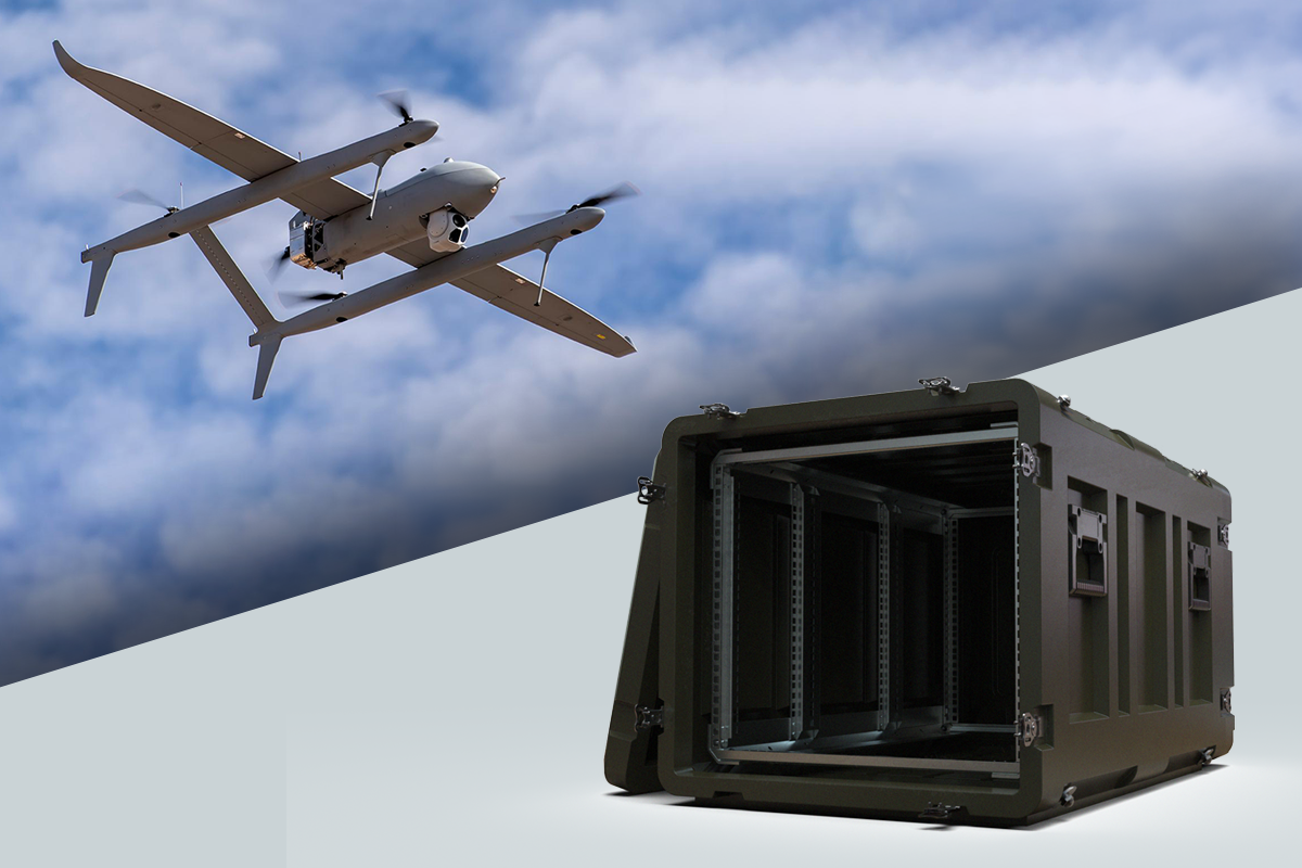 DESAPRO ROTEX Rotomold Rackmount Case for Unmanned Vehicles UAV and UAS Systems Applications