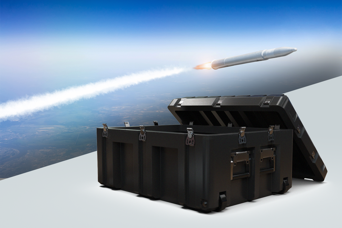 DESAPRO ROTEX Rotomold Transport Case for Missile and Tracking Applications