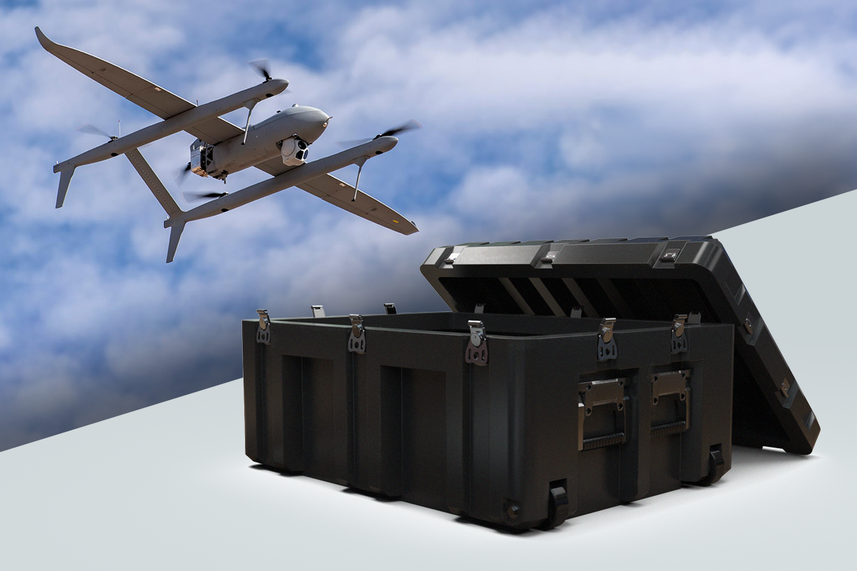 DESAPRO ROTEX Rotomold Transport Case for Unmanned Vehicles UAV and UAS Systems Applications