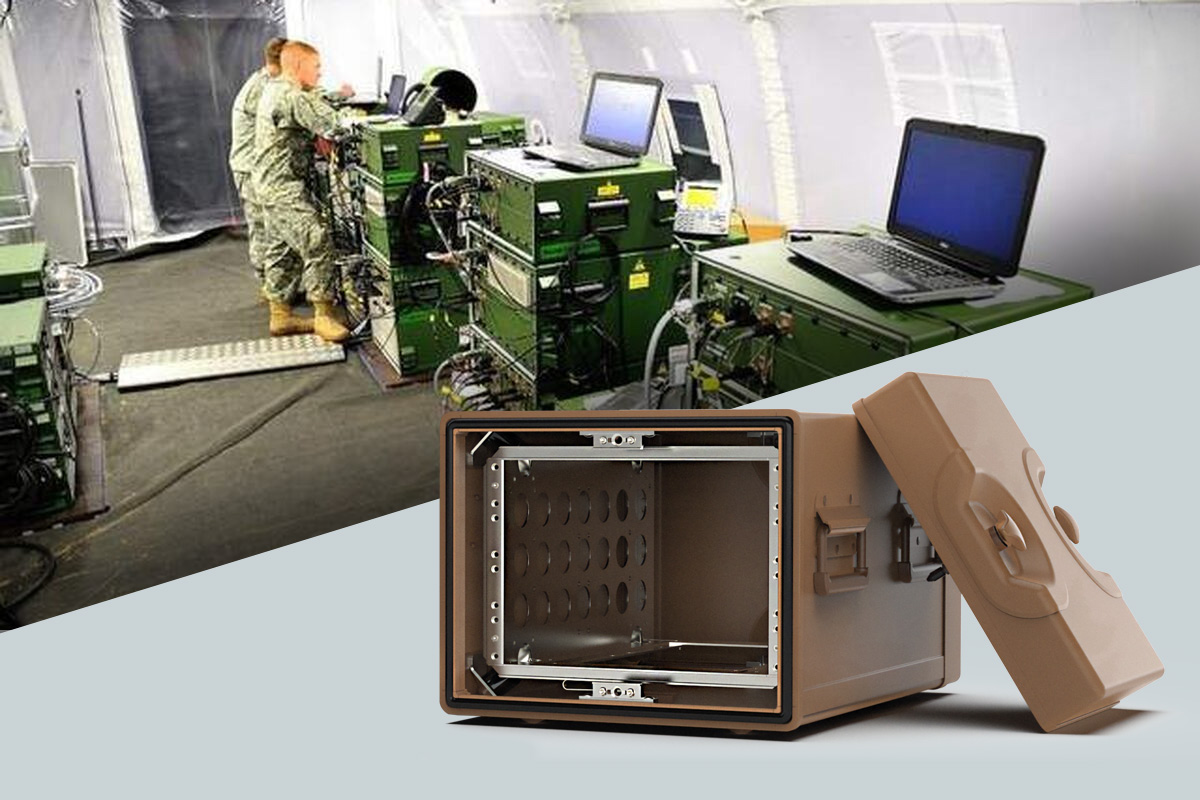 DESAPRO MILEX Half Rack Shock Mounted Transit Case for Communications/C5ISR Applications
