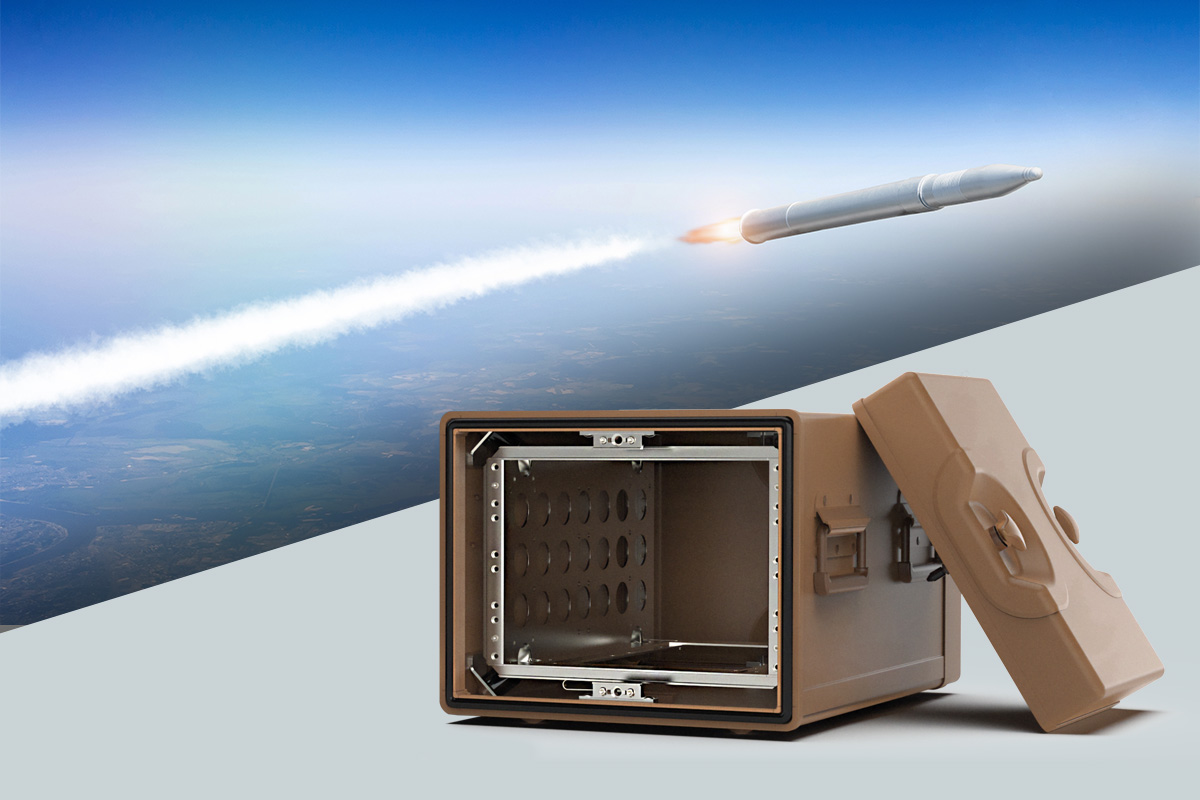 DESAPRO MILEX Half Rack Shock Mounted Transit Case for Missile and Tracking Applications
