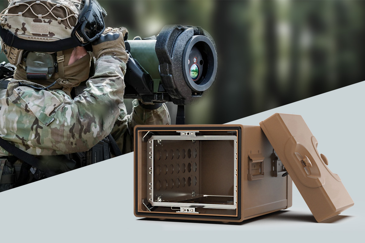 DESAPRO MILEX Half Rack Shock Mounted Transit Case for Training and Simulation Applications
