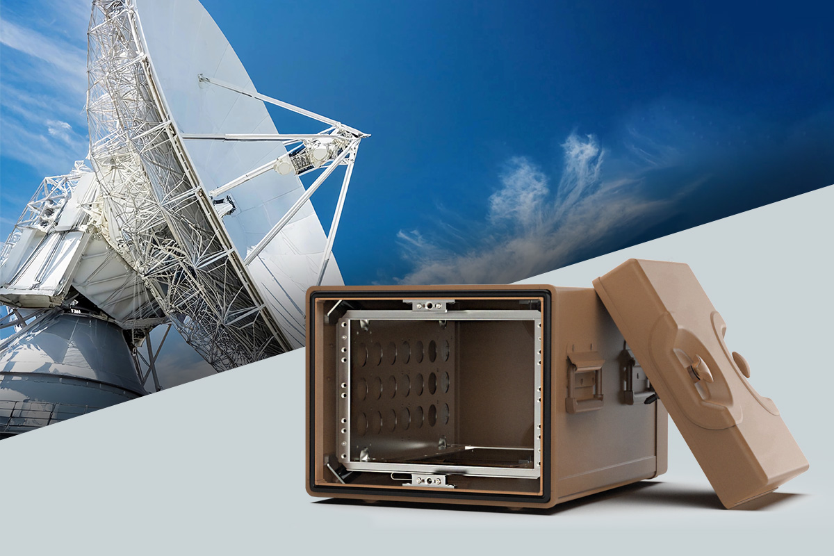 DESAPRO MILEX Half Rack Shock Mounted Transit Case for Satellite Applications