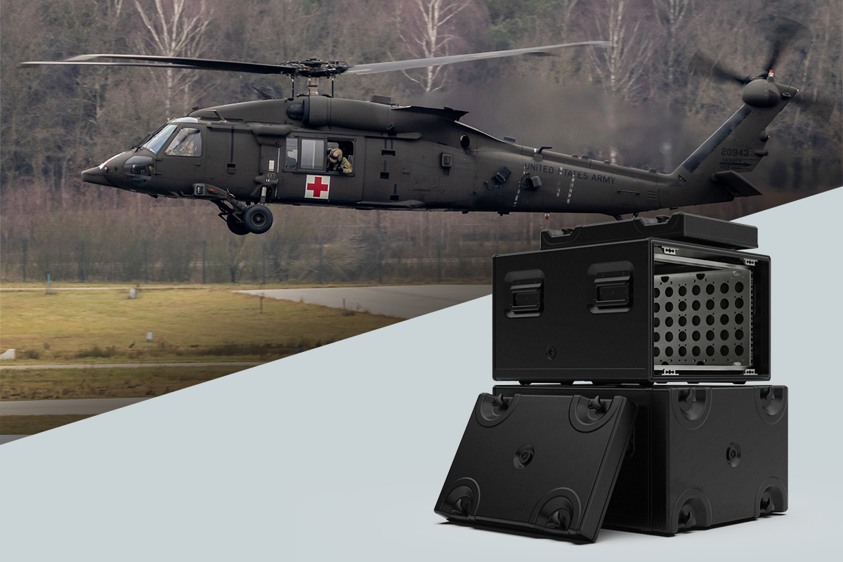 DESAPRO MILEX Shielded Rackmount Case for MedEvac and Emergency Response Applications